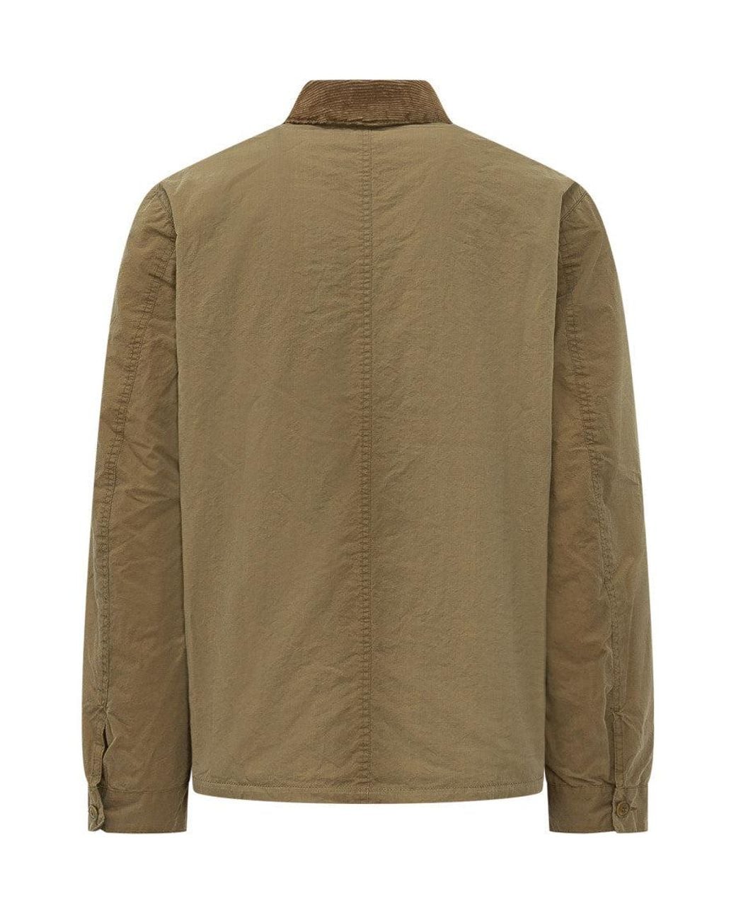 Barbour Green Solid Shirt Collar Jacket for men
