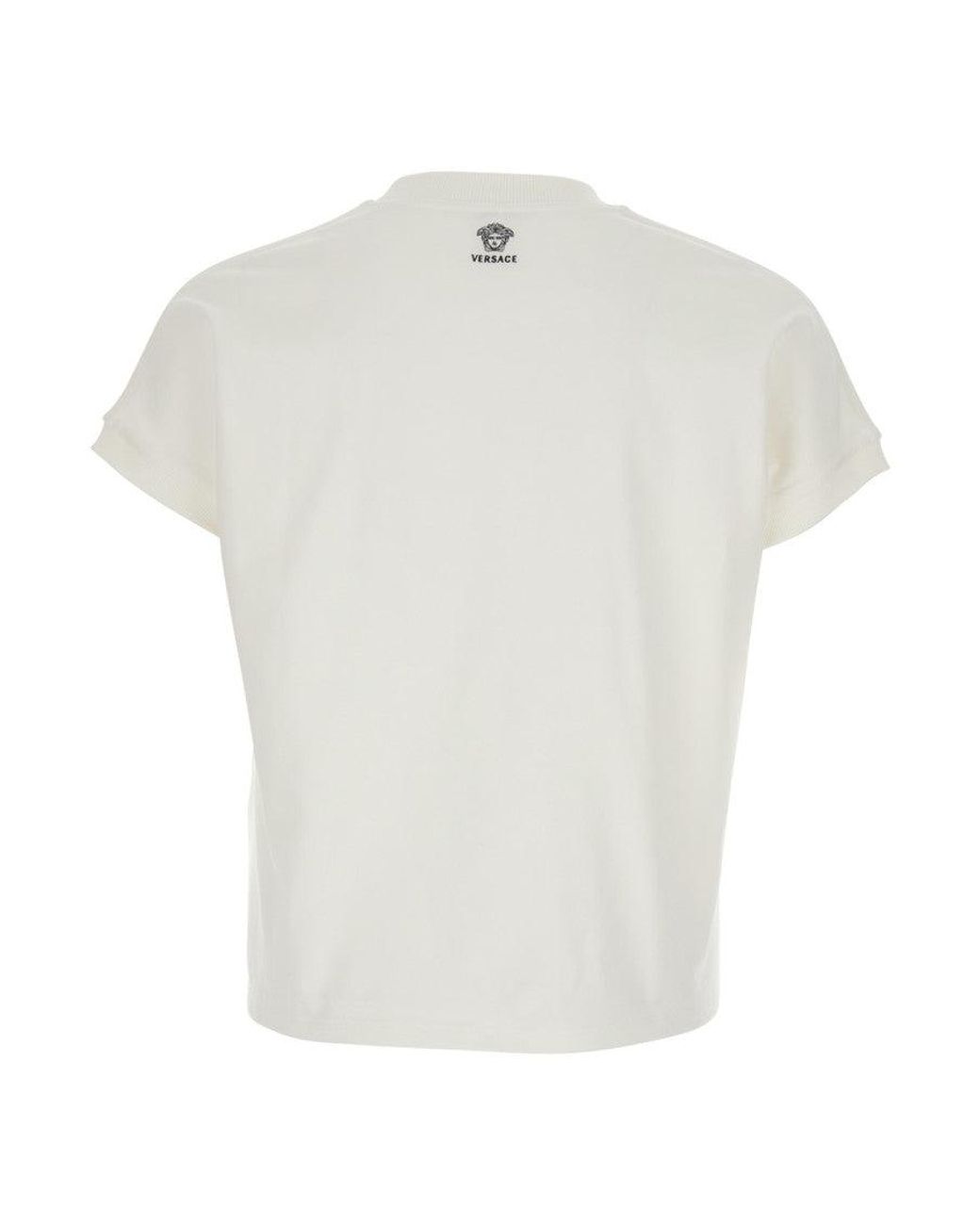 Versace White Crew Neck T-Shirt for men