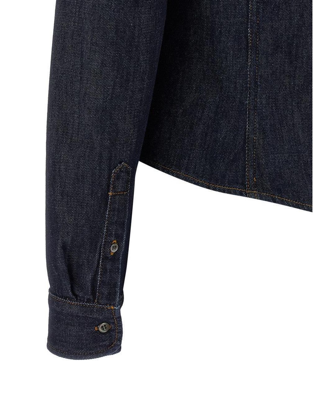 Dries Van Noten Blue Regular Solid Shirt