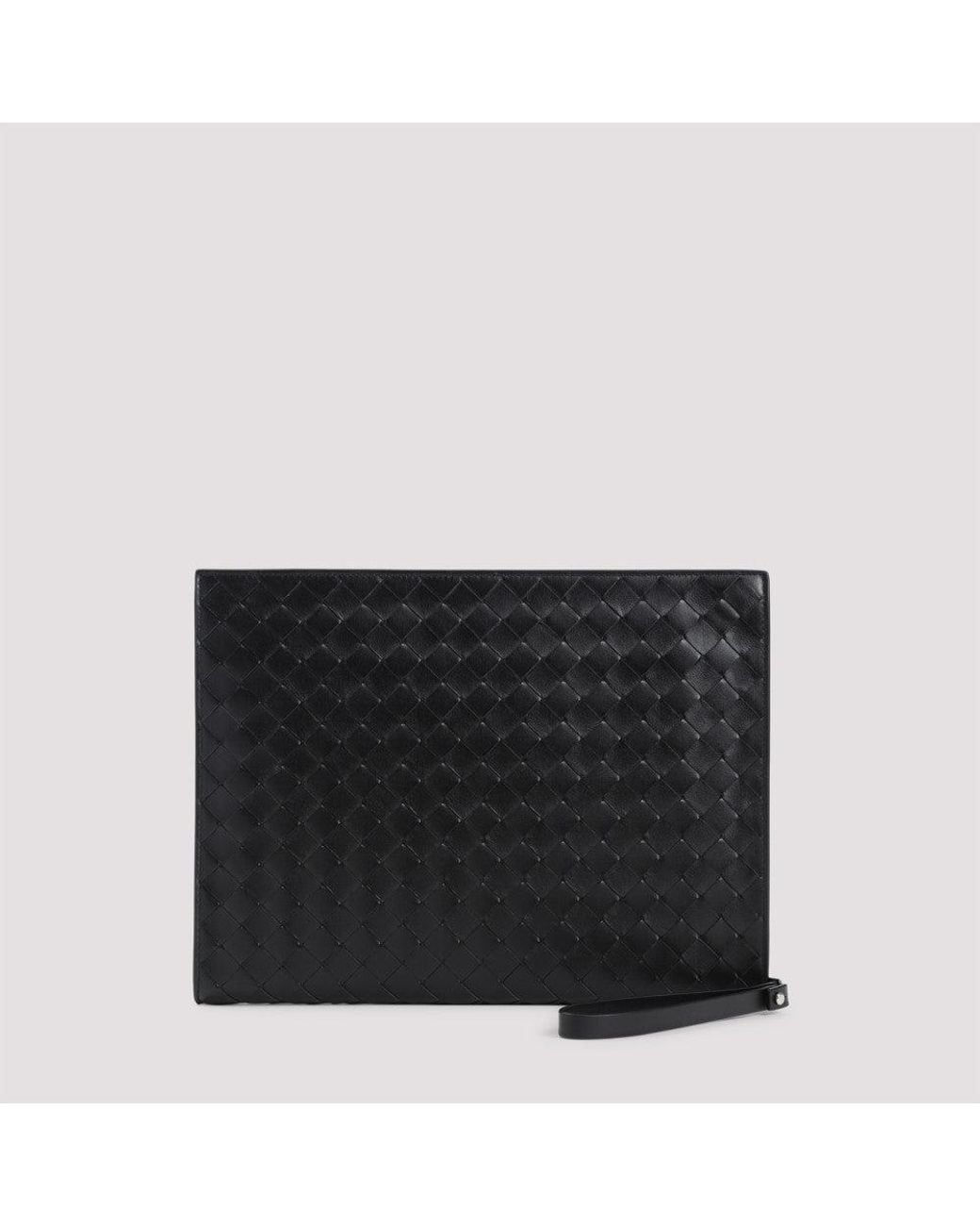Bottega Veneta Black Intrecciato Clutch for men