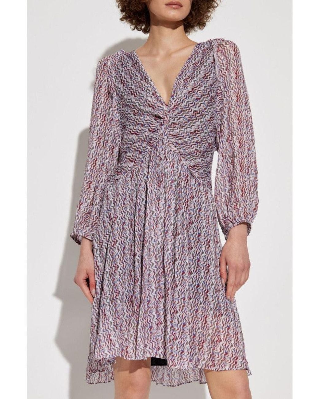 IRO Purple Graphic Print Dress