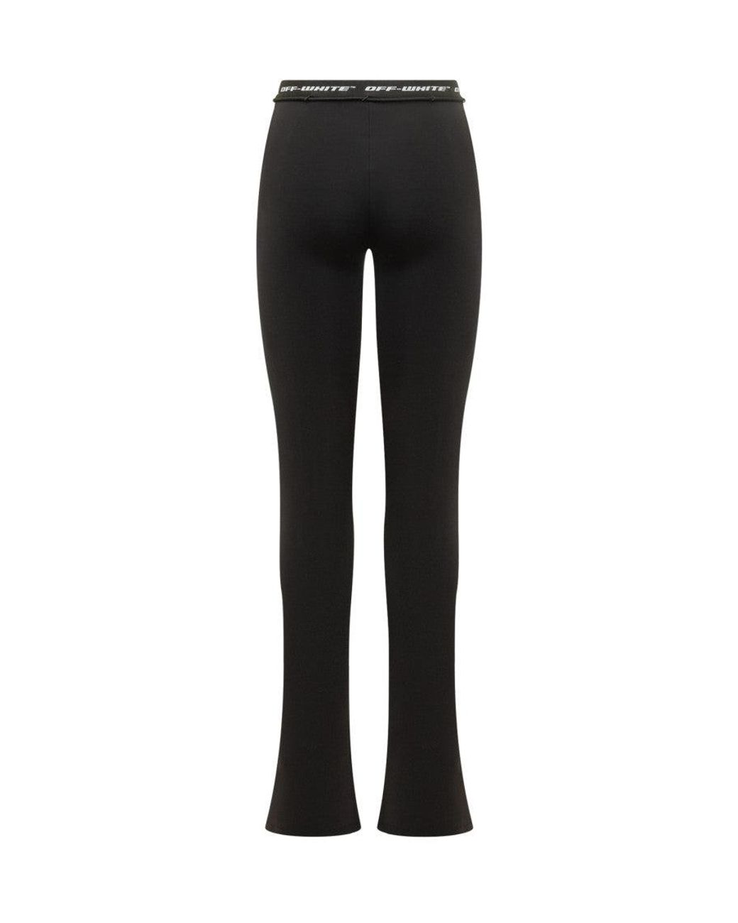 Off-White c/o Virgil Abloh Black High-Waisted Leggings With Logo Band