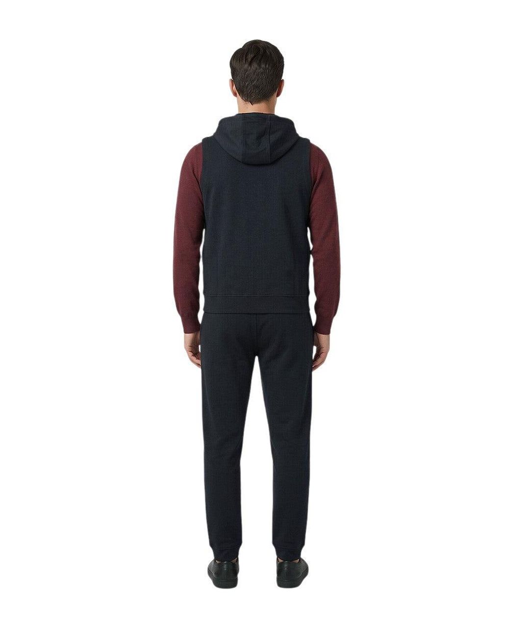 Corneliani Blue Sleeveless Hoodie for men