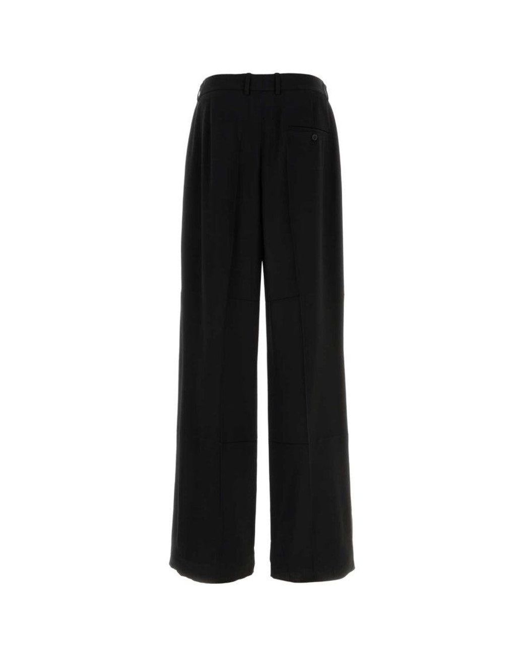 Balenciaga Black Twill Wide-Leg Pant for men