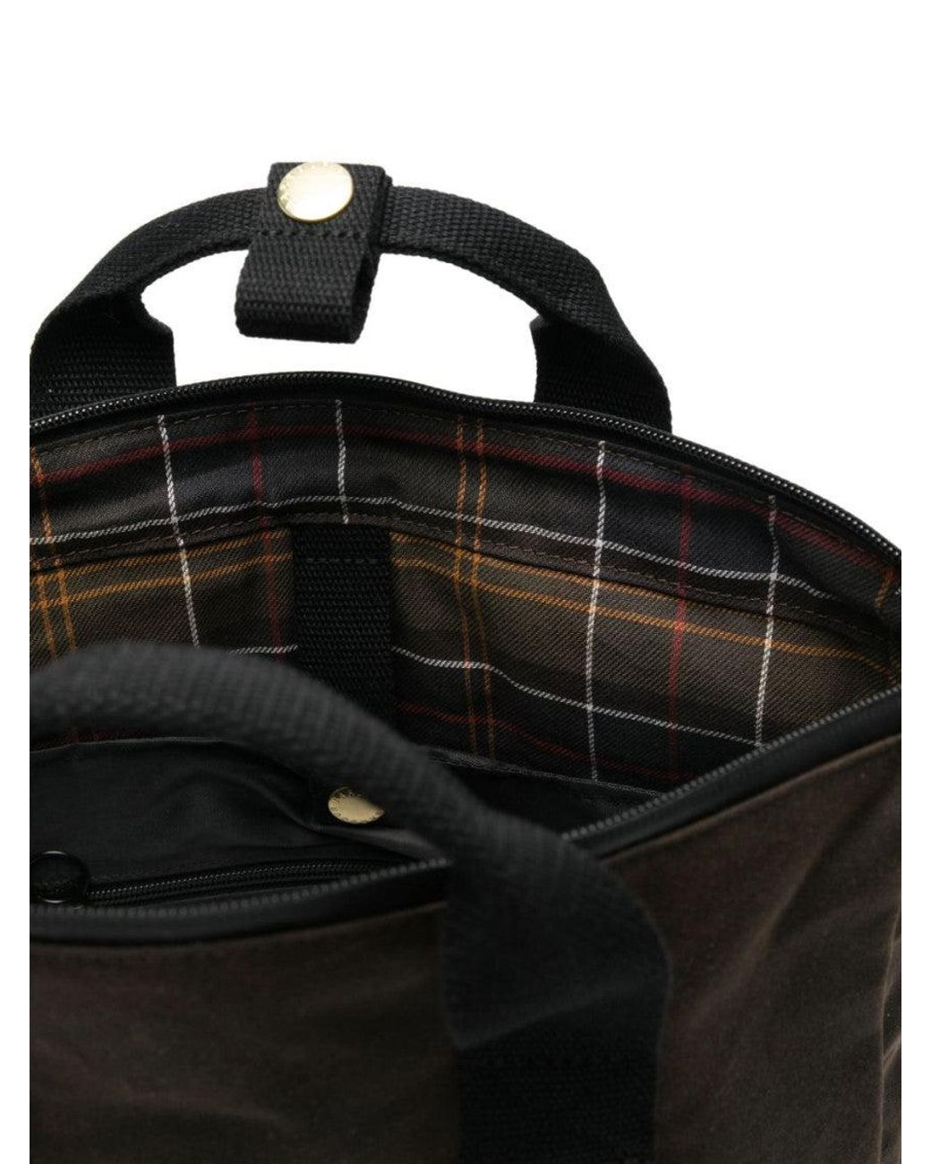 Barbour Black Field Wax Backpack for men