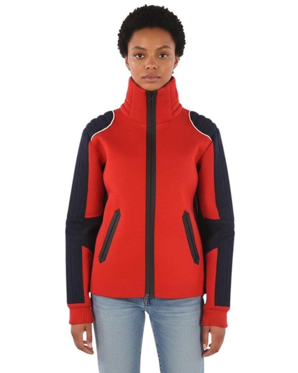 Maison Margiela Red Mock Collar Jacket