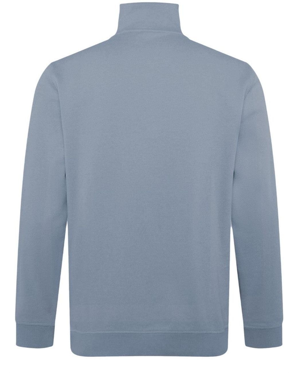 Boss Blue Light Half Zip Sweatshirt for men