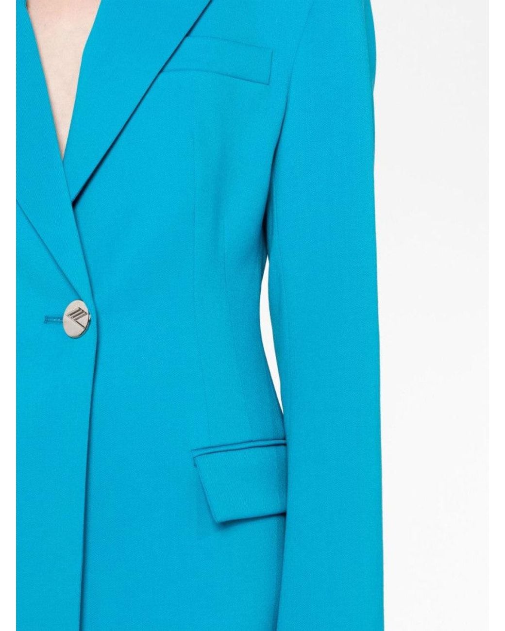 The Attico Blue Single Breasted Blazer