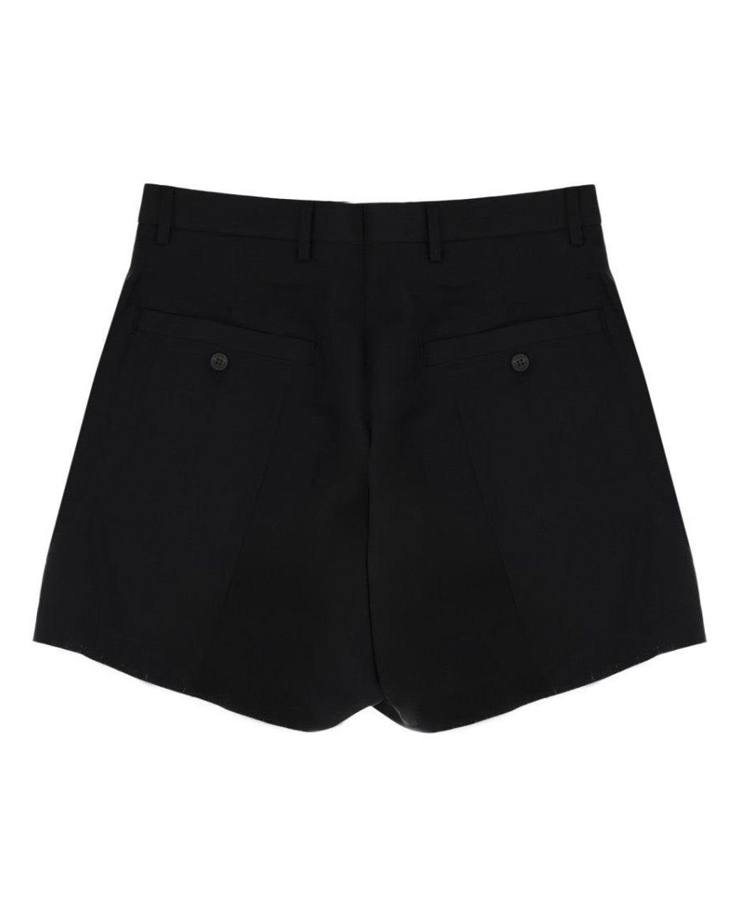 Rick Owens Black Solid Shorts