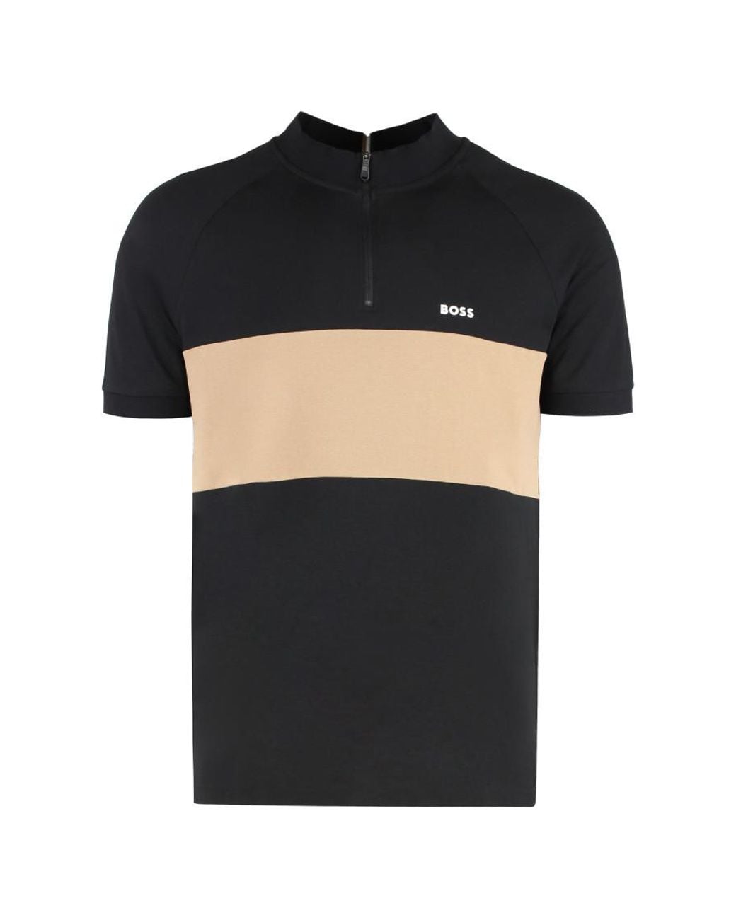 Boss Black Half-Zip Logo Polo for men