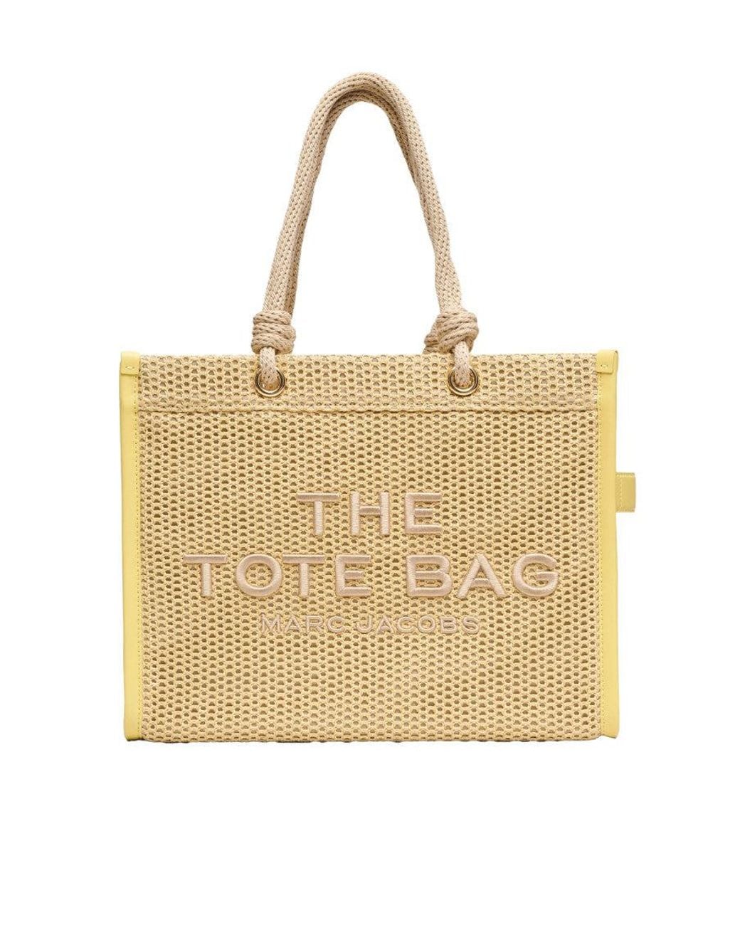 Marc Jacobs Natural Woven Rope Top Zip Large Tote