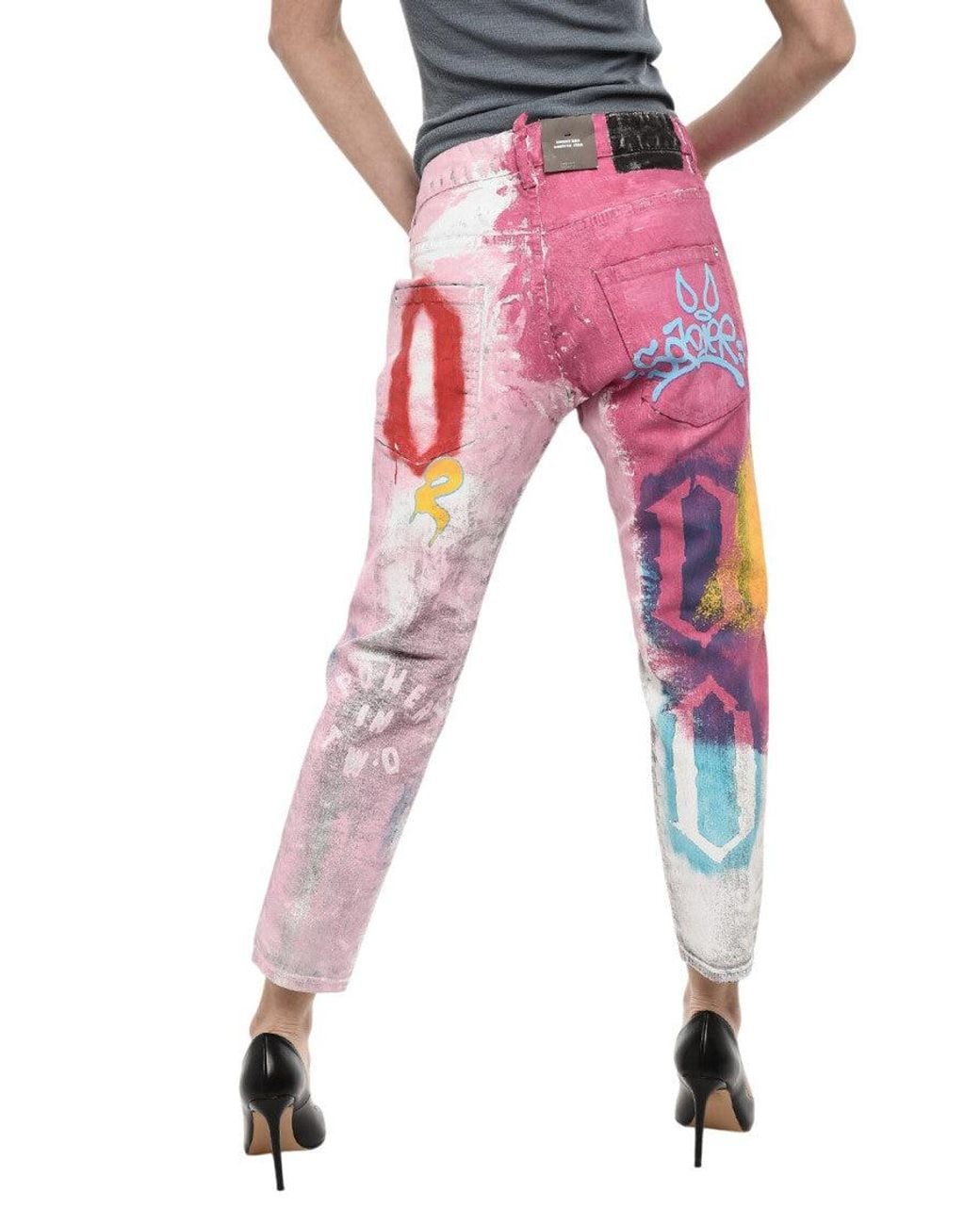 DSquared² Black Straight High Rise Jeans