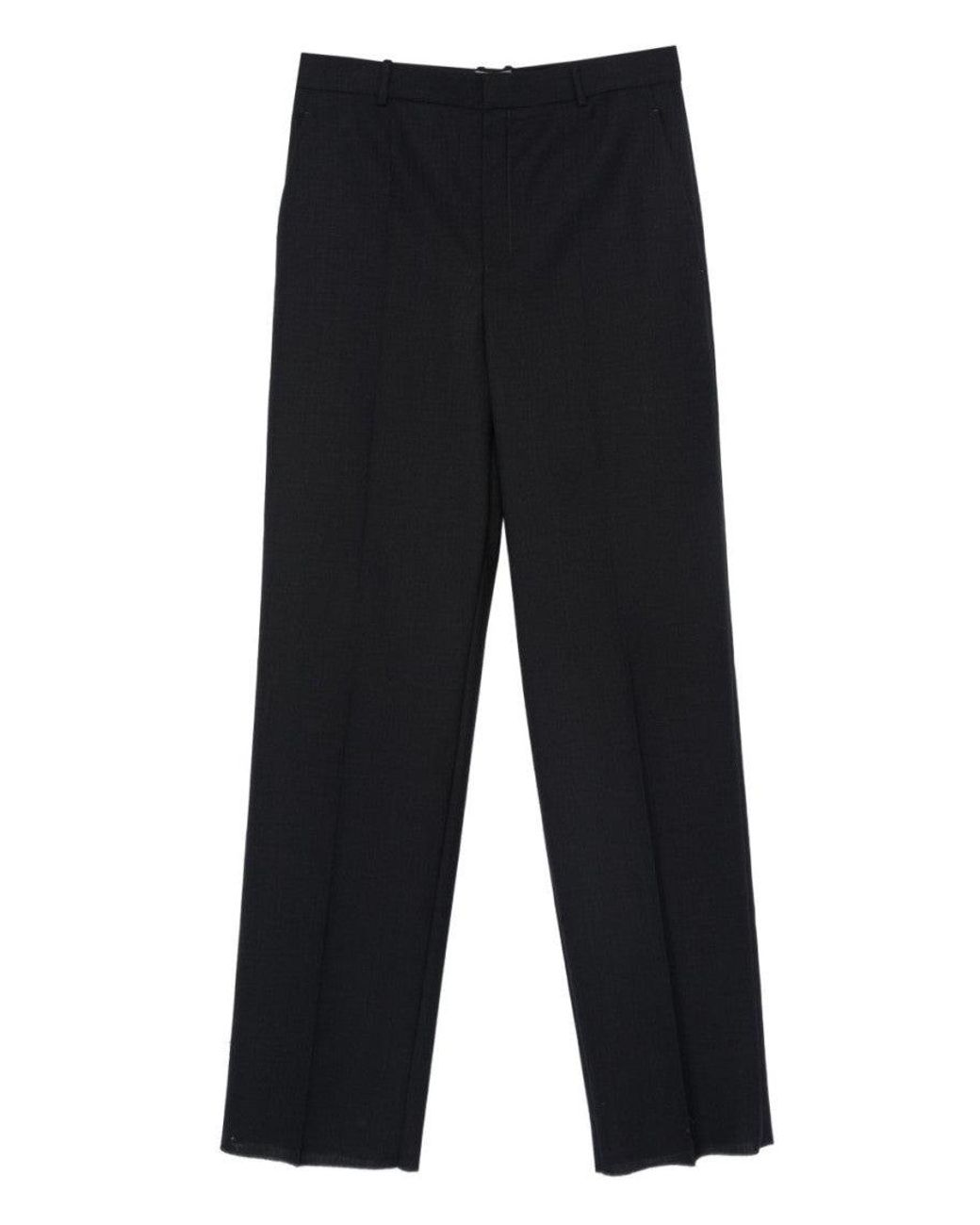 Saint Laurent Blue Wool Trousers for men