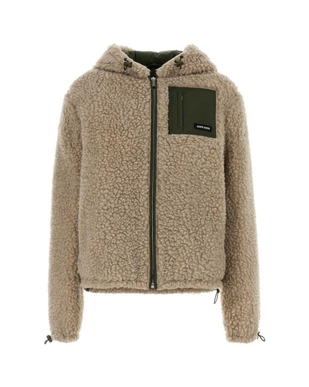 Miu Miu Green And Wool Blouson Jacket