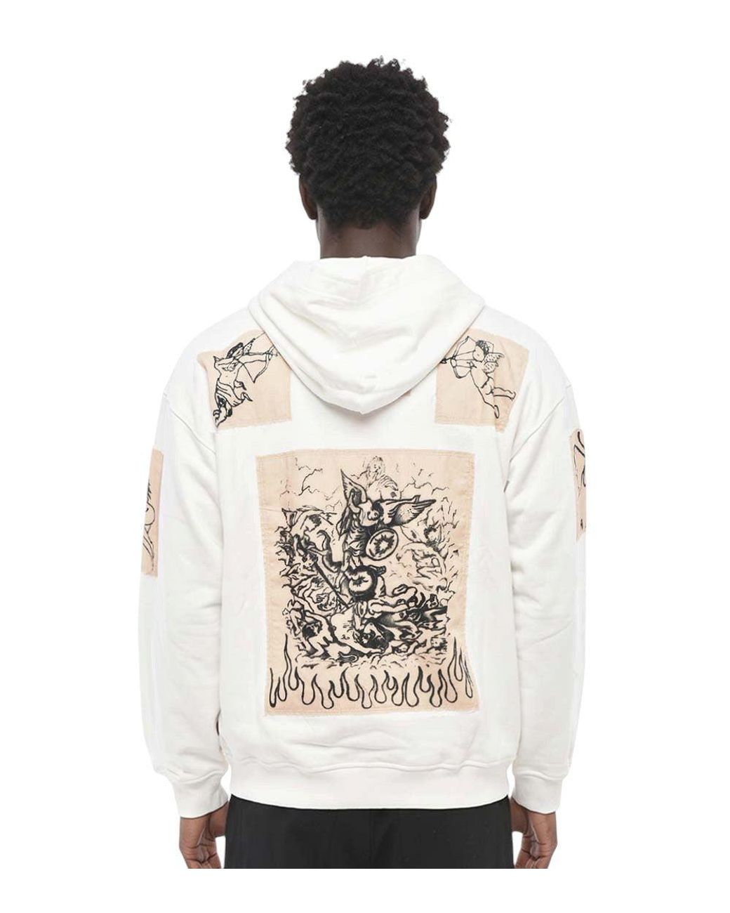 DIESEL Natural Graphic Print Hoodie for men