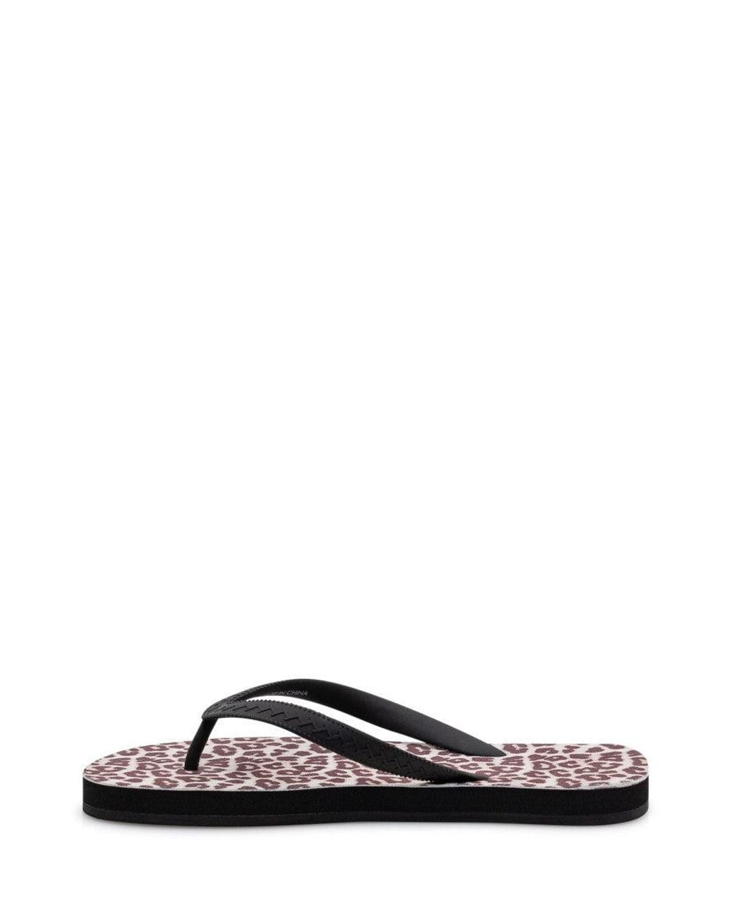 DSquared² Black Stylish Animal Print Logo Sandals
