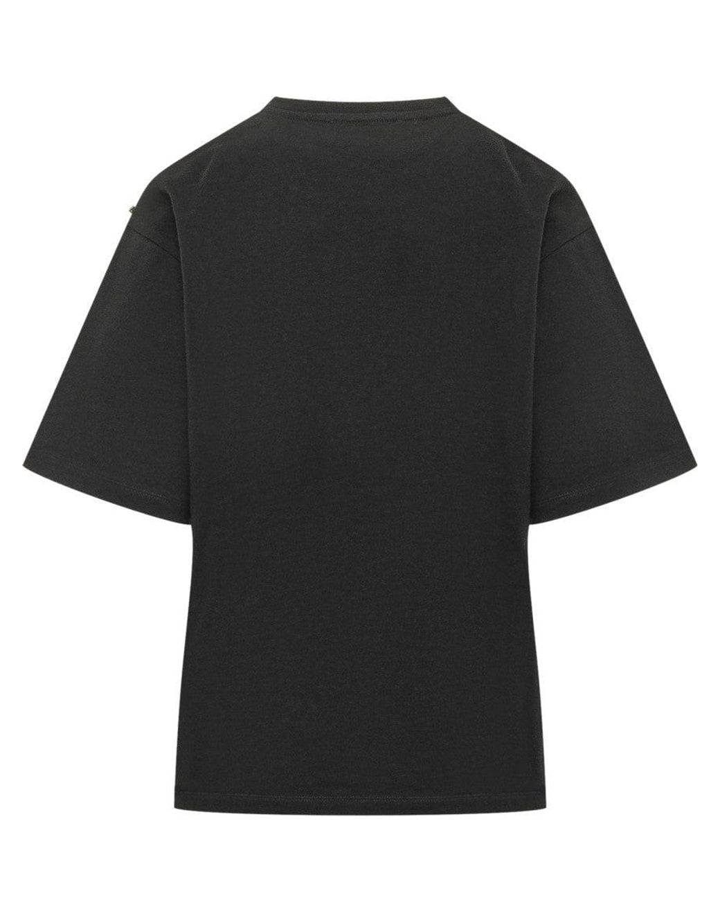 Sportmax Black Graphic Crew Neck T-Shirt