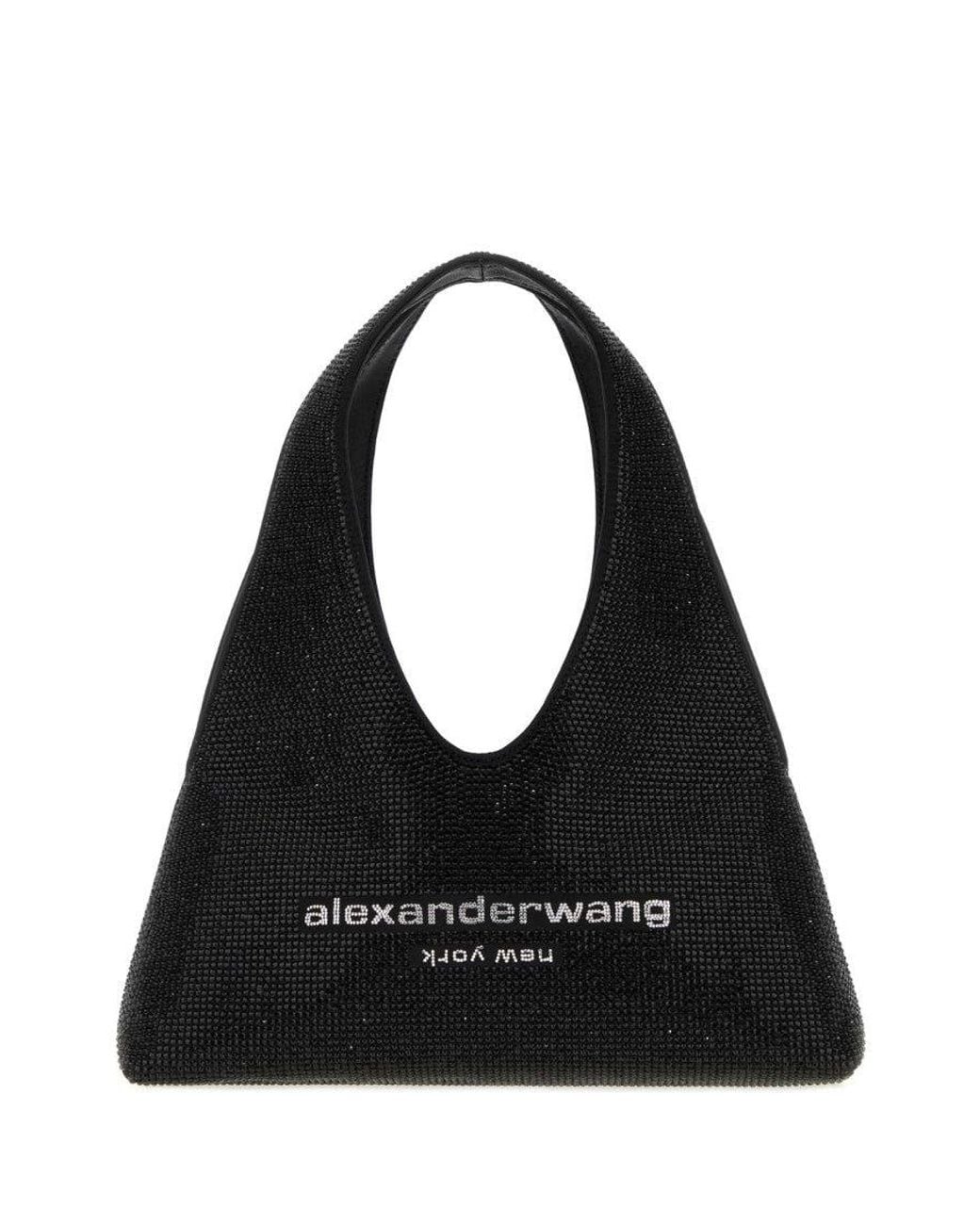 Alexander Wang Black Pike Crystal Mini Hobo