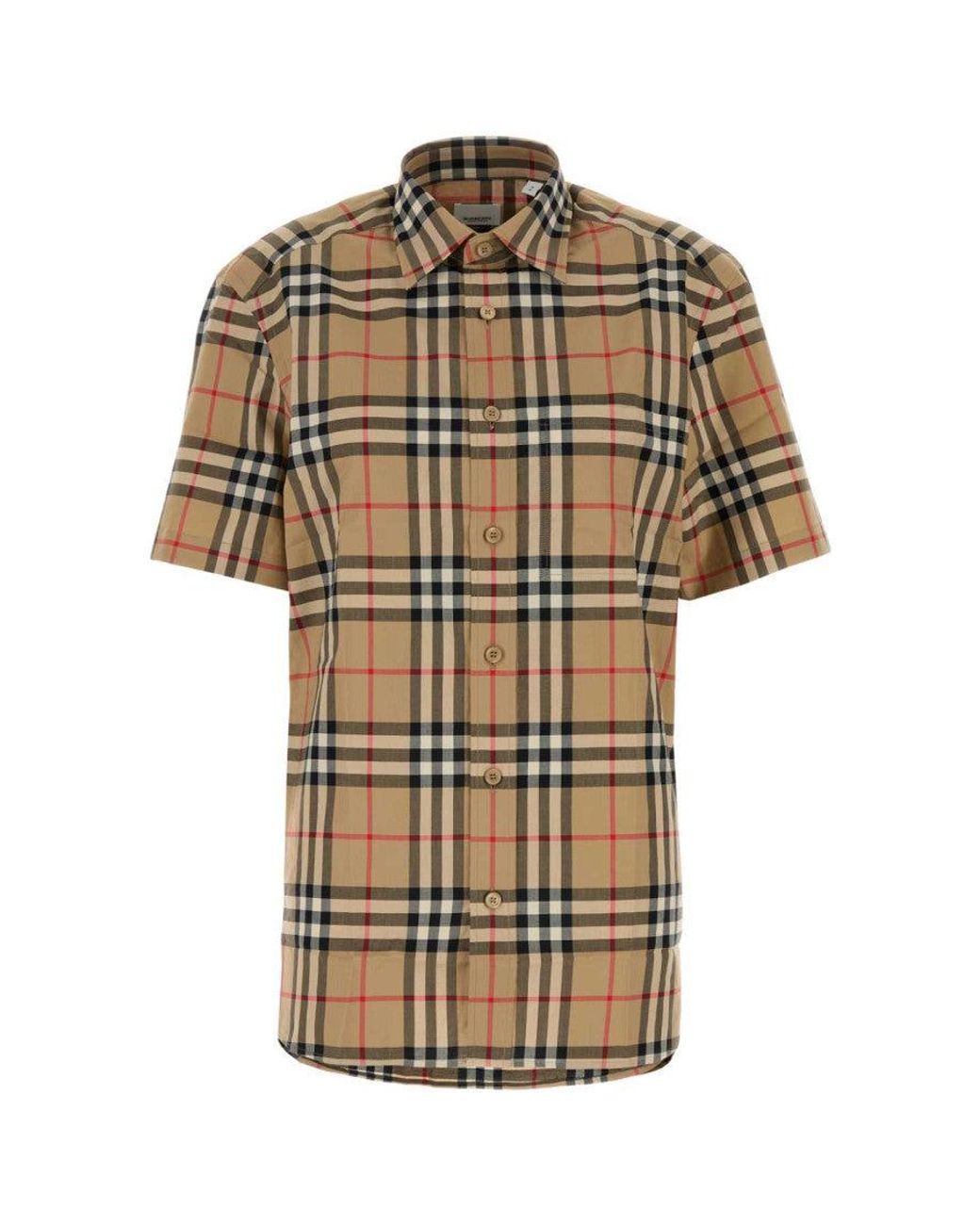 Burberry Natural Embroidered Poplin Shirt