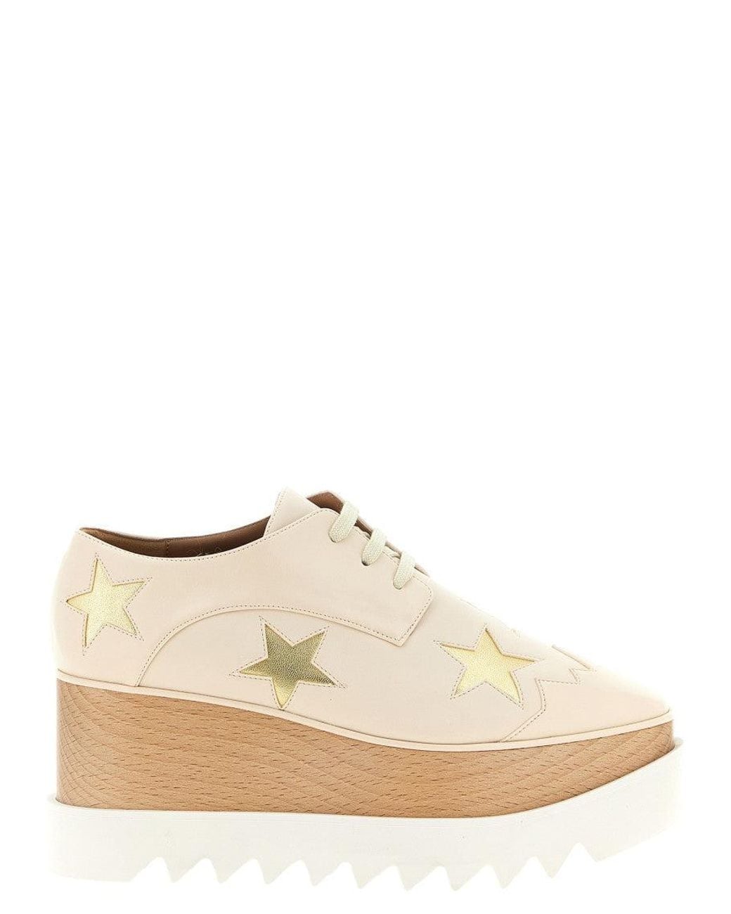 Stella McCartney White Natural Elyse Platform Dress Shoes