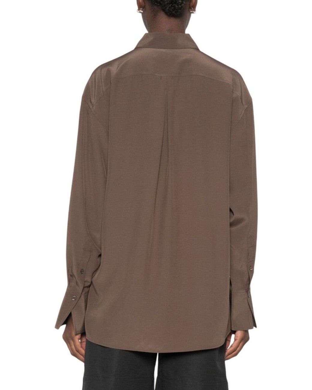 Totême  Brown Relaxed Solid Shirt
