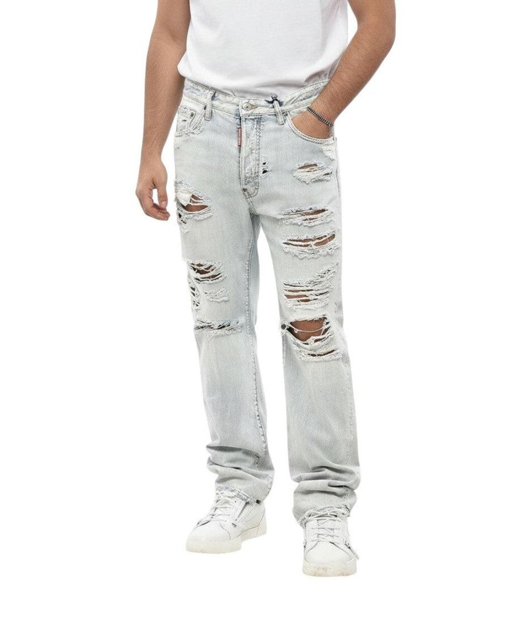 DSquared² Gray Slim Mid Rise Jeans for men