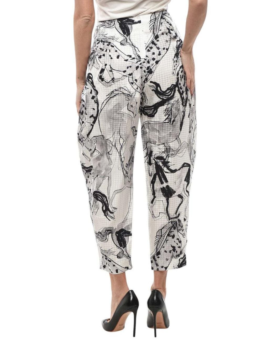 Stella McCartney Gray Straight Pleated Pants