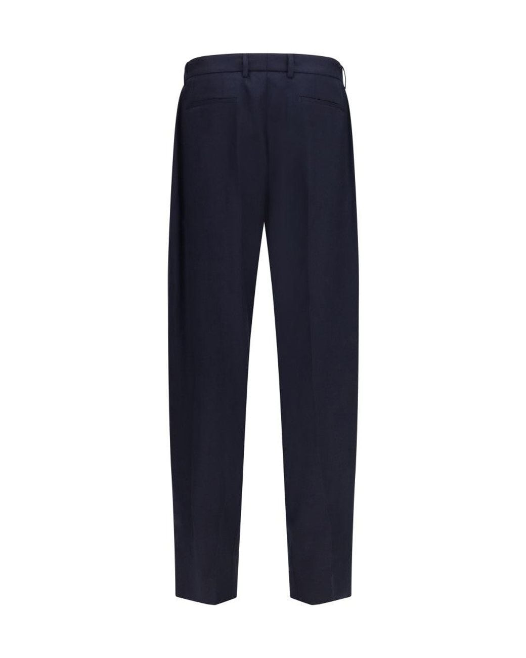 Dolce & Gabbana Blue Dark Flannel Pants for men