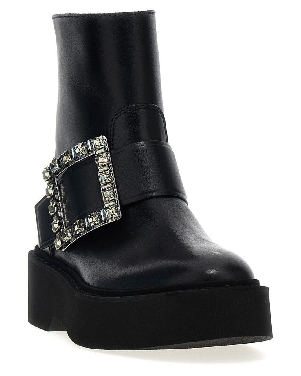 Roger Vivier Black Viv Rangers Ankle Boot