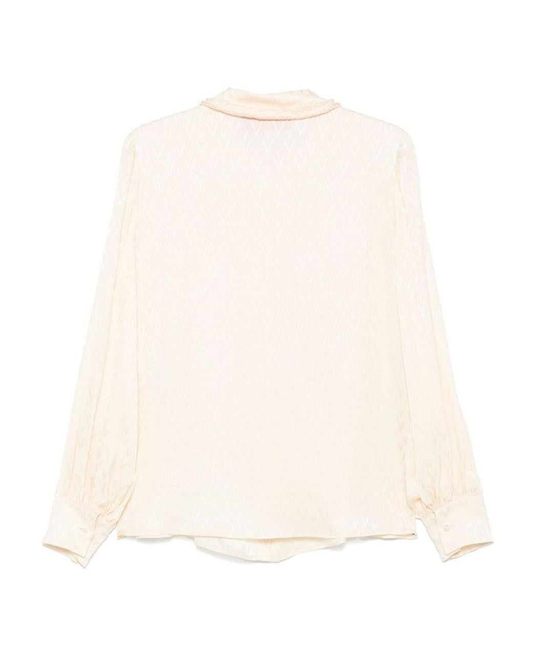 Valentino White Optical-Jacquard Shirt