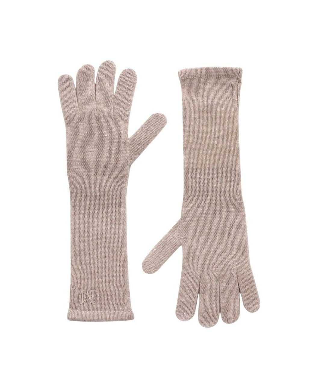 Max Mara Brown Logo Gloves