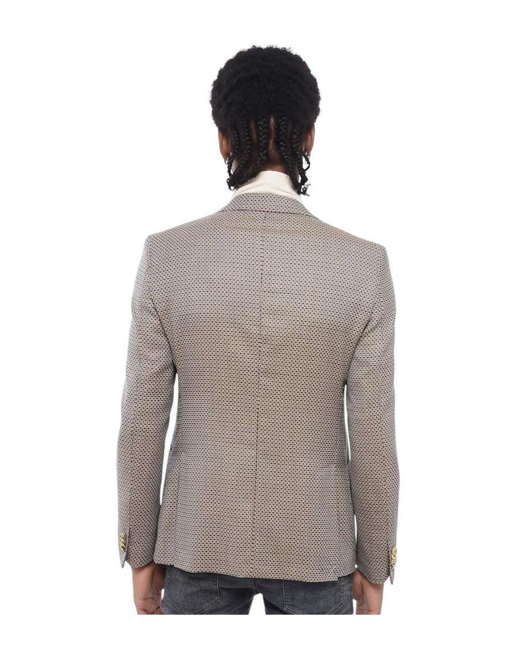 Corneliani Gray Notched Lapel Blazer for men