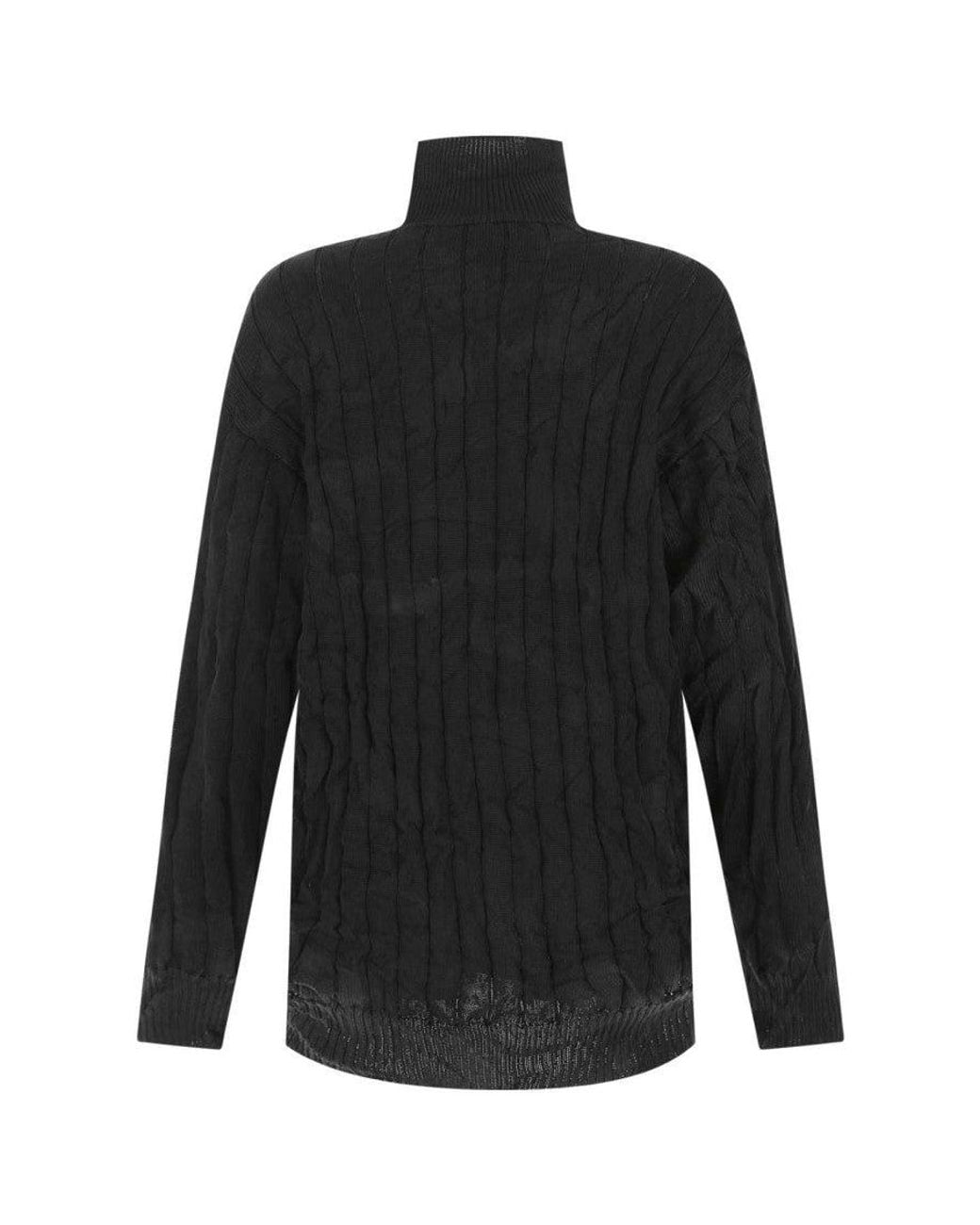 Balenciaga Black Turtle Neck Sweater