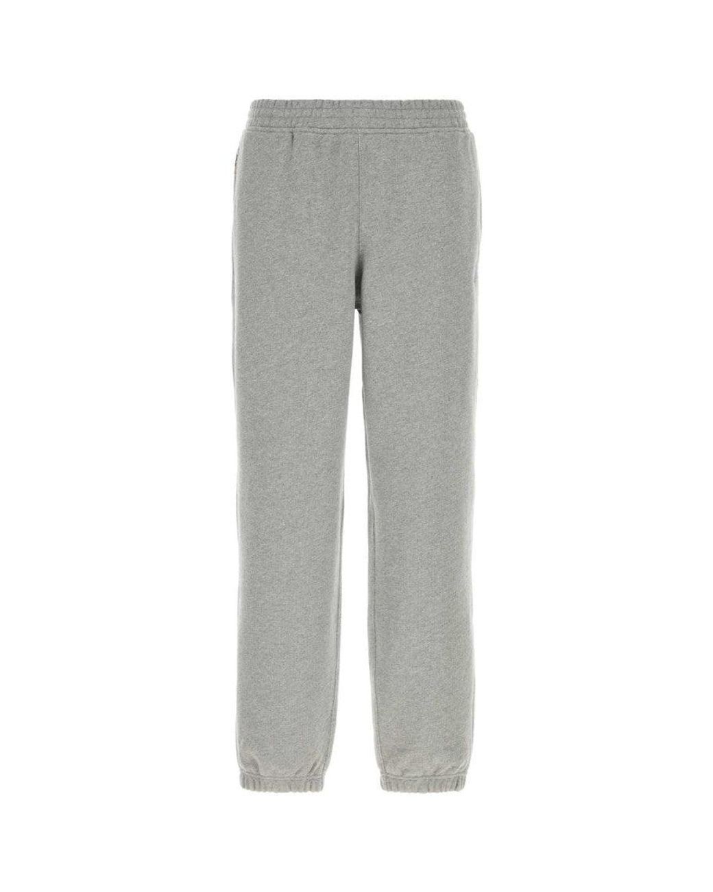 Burberry Gray Cotton Joggers for men