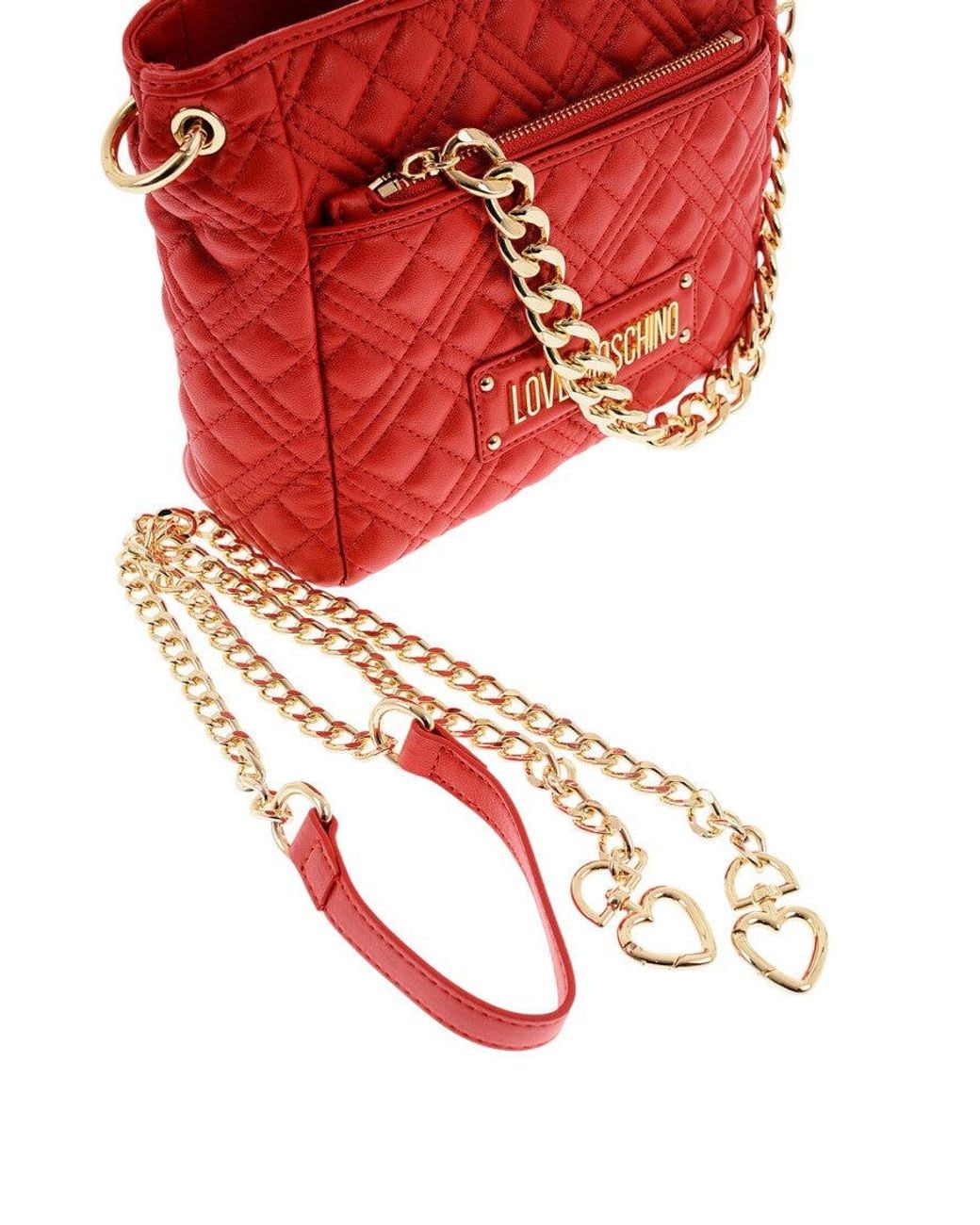 Love Moschino Red Logo Mini Satchel