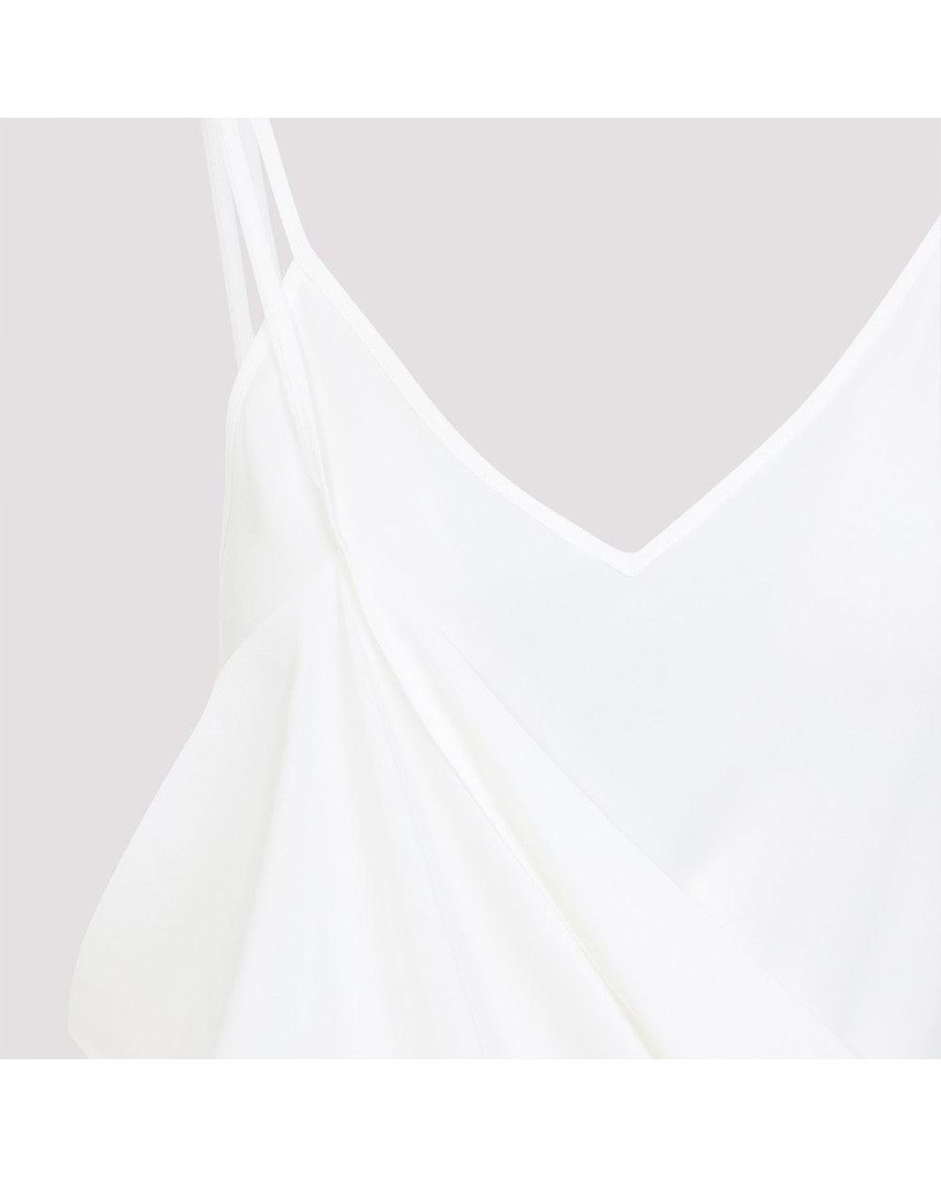 MM6 by Maison Margiela White Silk Mini Dress