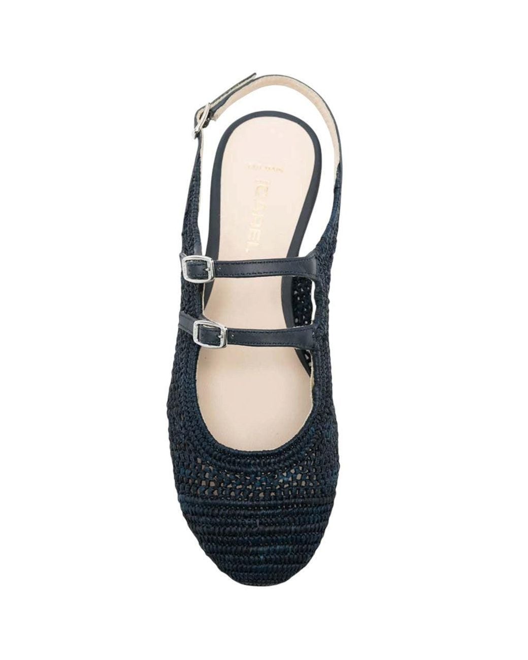 CAREL PARIS Blue Woven Ballet Flats