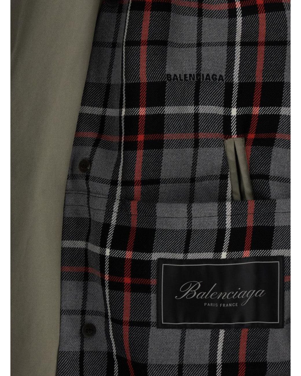 Balenciaga Gray 'Double Sleeve' Trench Coat With Extra Pair Of Sleeves