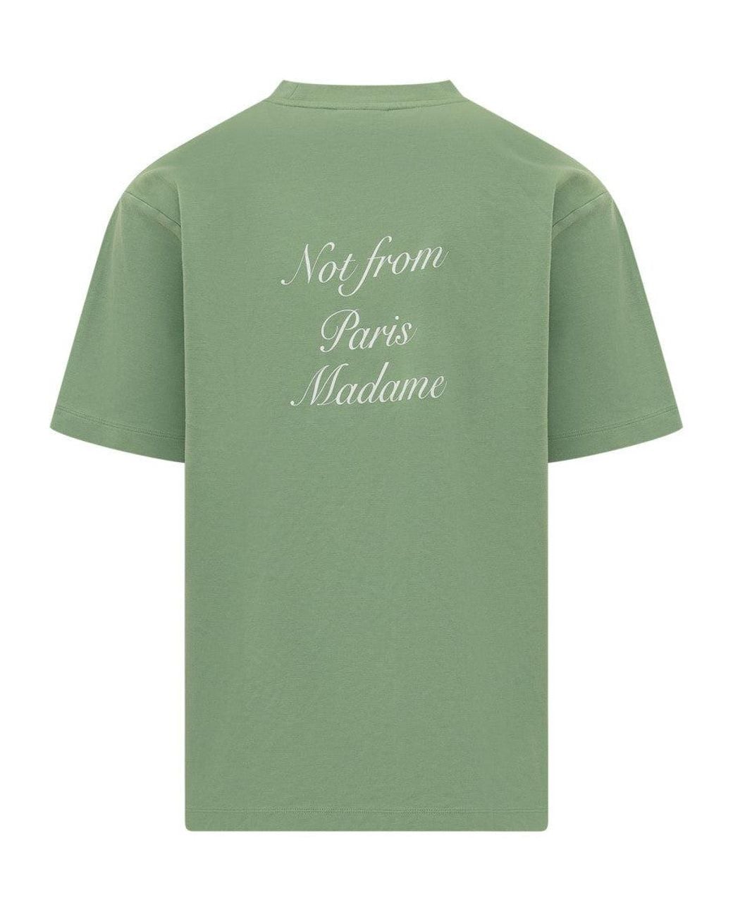 Drole de Monsieur Green Graphic Crew Neck T-Shirt for men