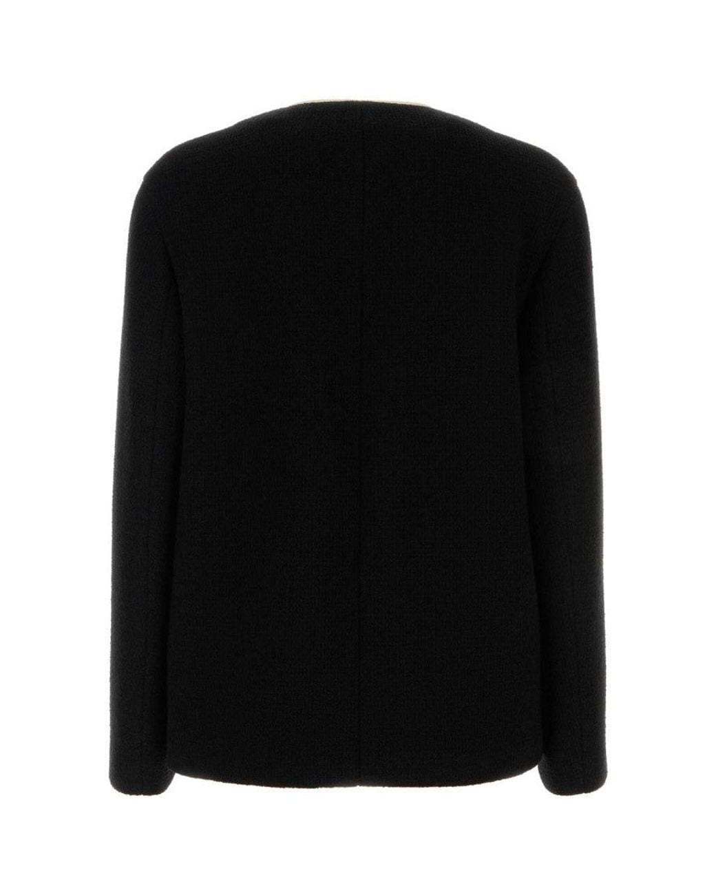 Gucci Black V-Neck Logo Cardigan for men