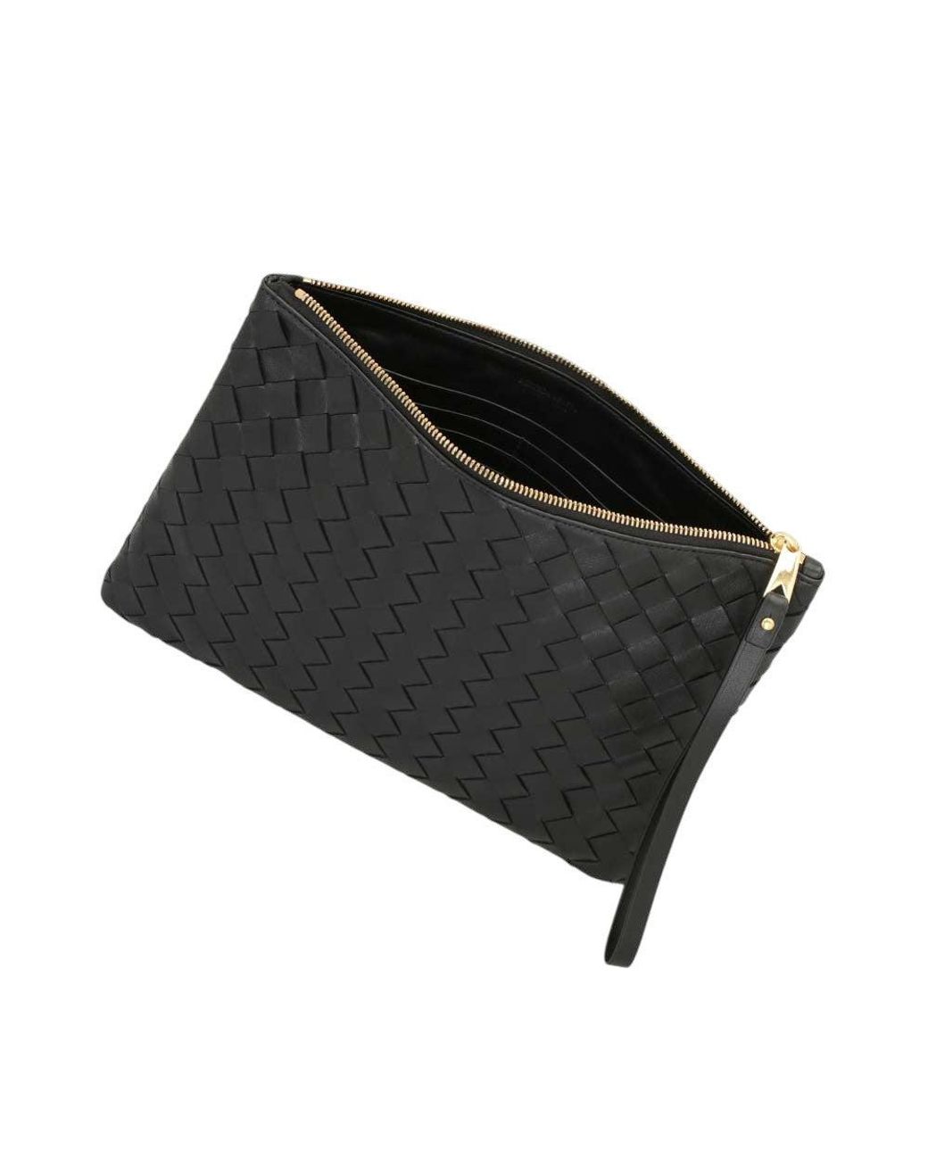Bottega Veneta Black Intrecciato Clutch
