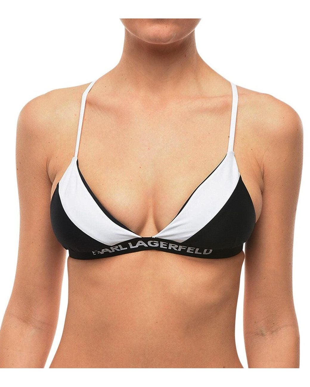 Karl Lagerfeld Blackwhite Color Block Swimwear