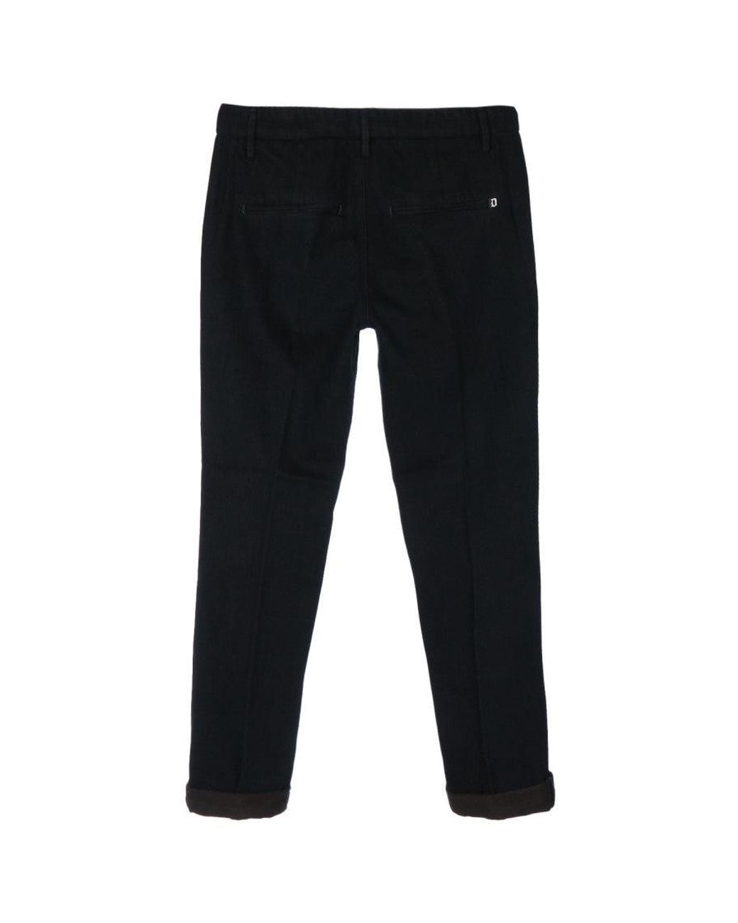 Dondup Black Dark Solid Chino Pants for men