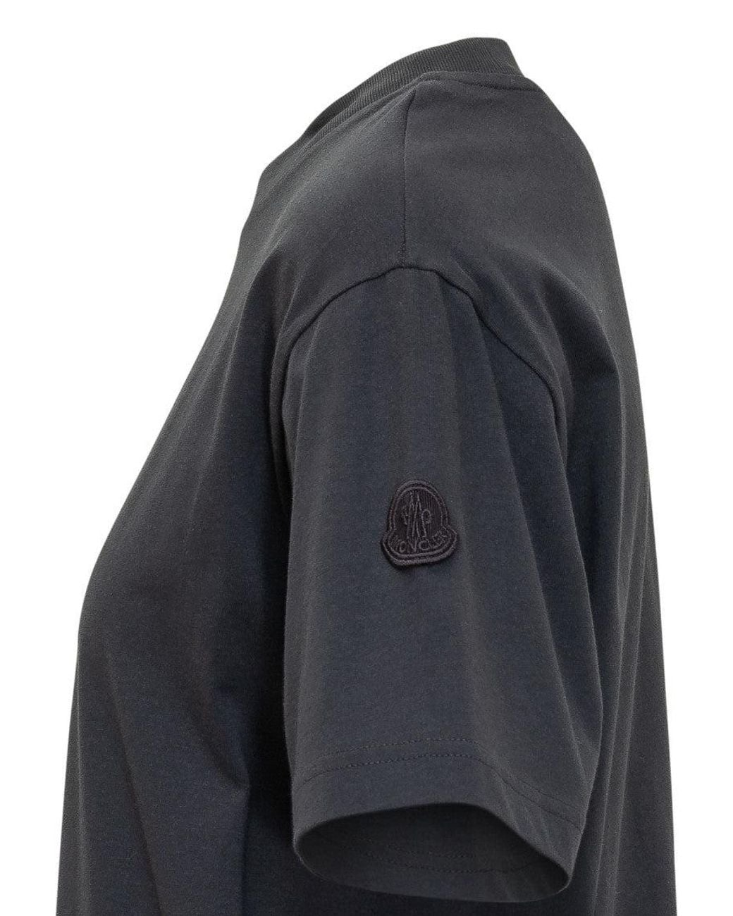 Moncler Blue Round Neck Midi Dress