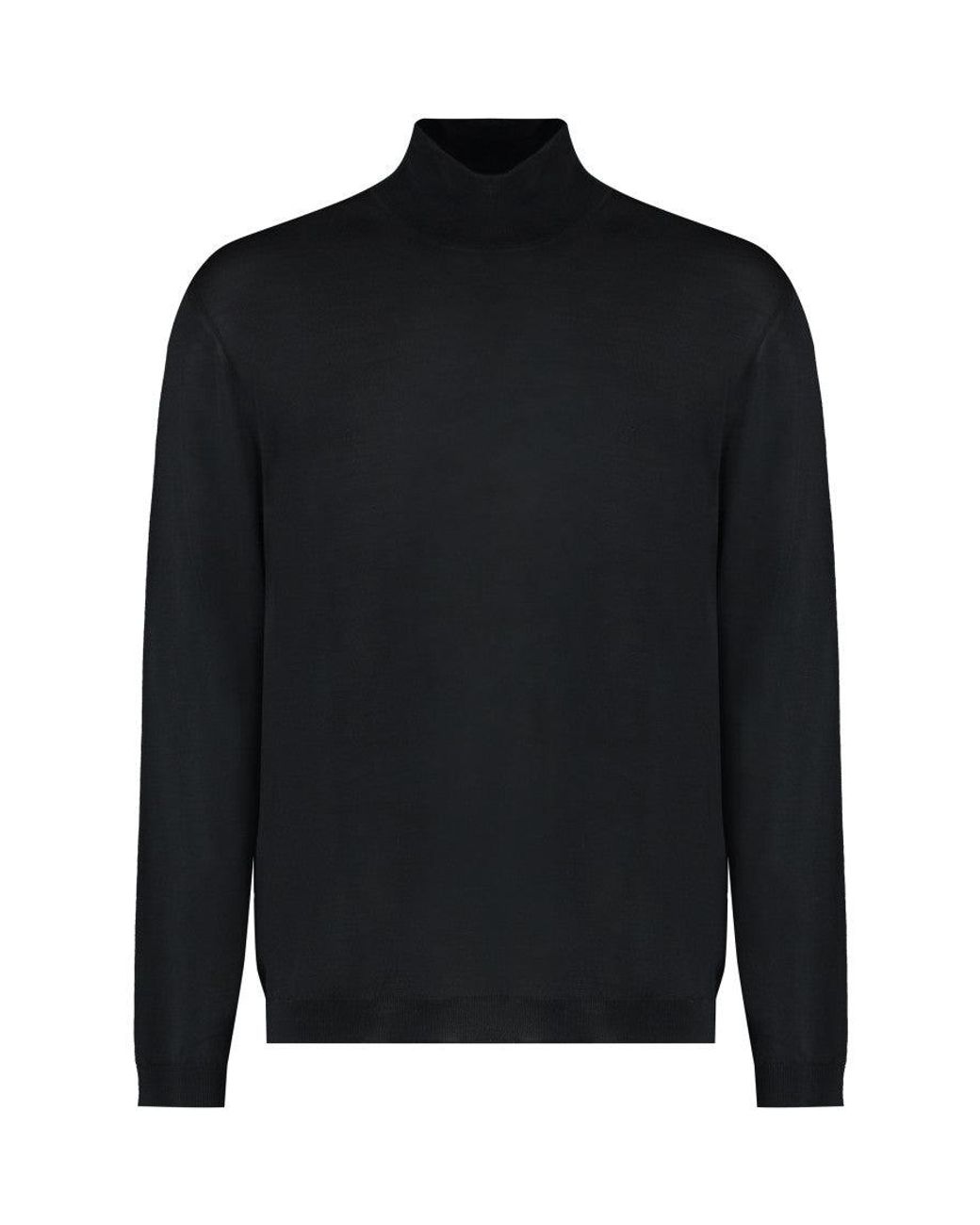 Roberto Collina Black Turtle Neck Sweater for men