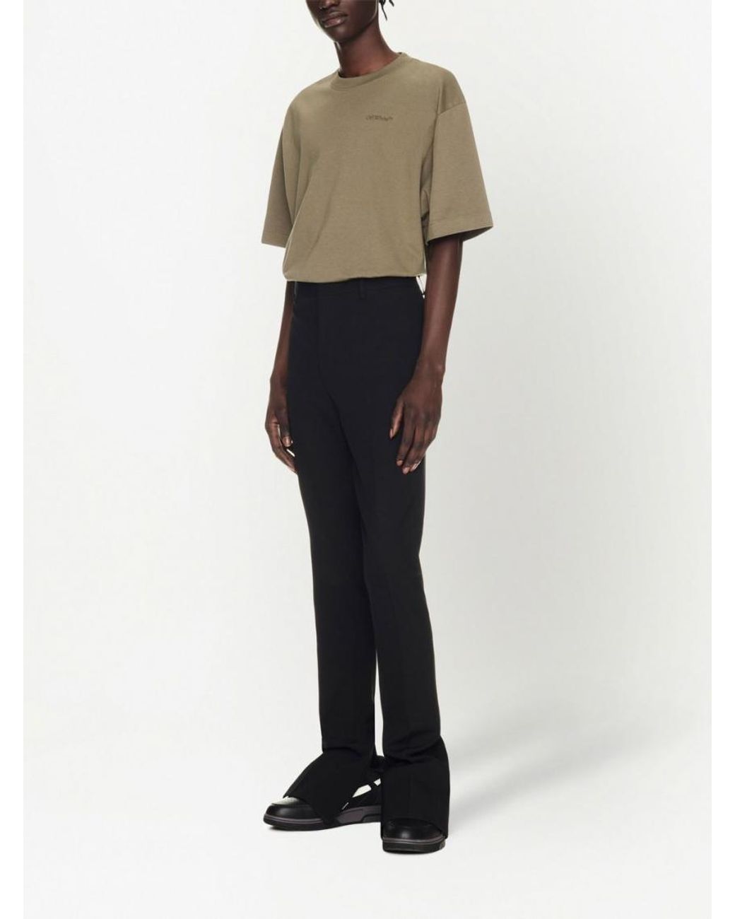 Off-White c/o Virgil Abloh Black Wool Skinny Trousers for men