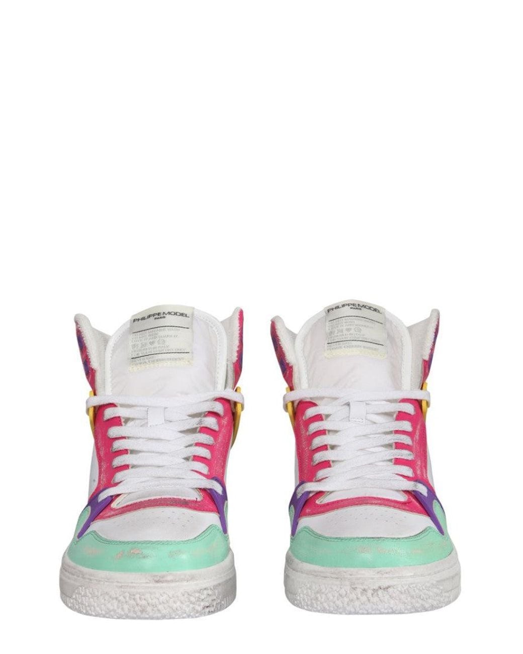 Philippe Model White Lace Up Sneakers