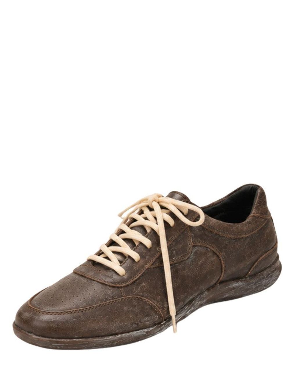 NAMACHEKO Brown Distressed Osterly Sneaker for men