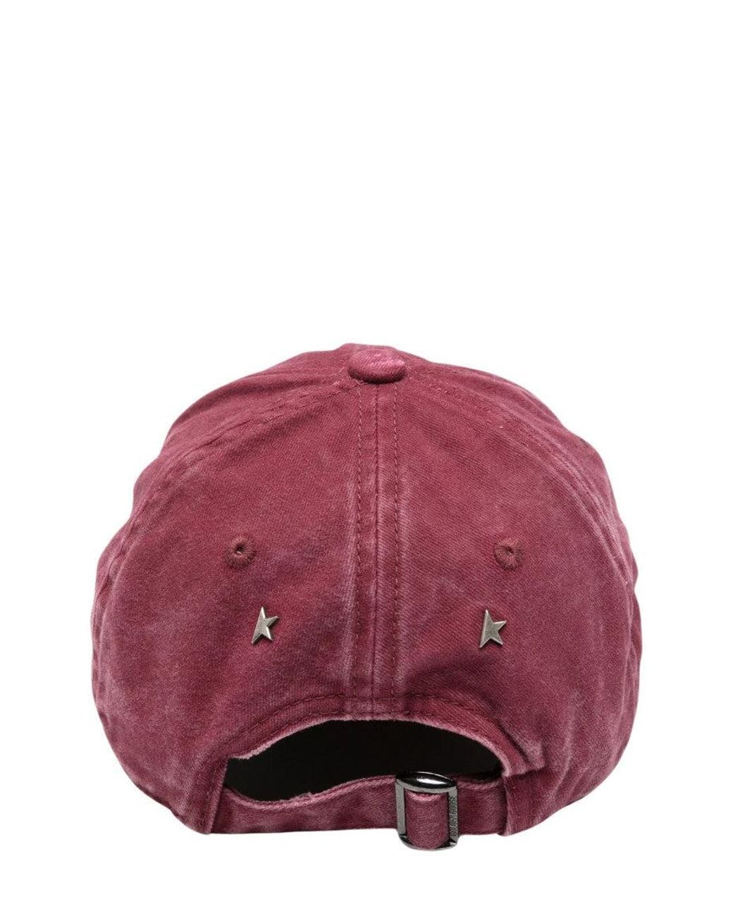 Golden Goose Deluxe Brand Pink Burgundy Logo Baseball Cap for men