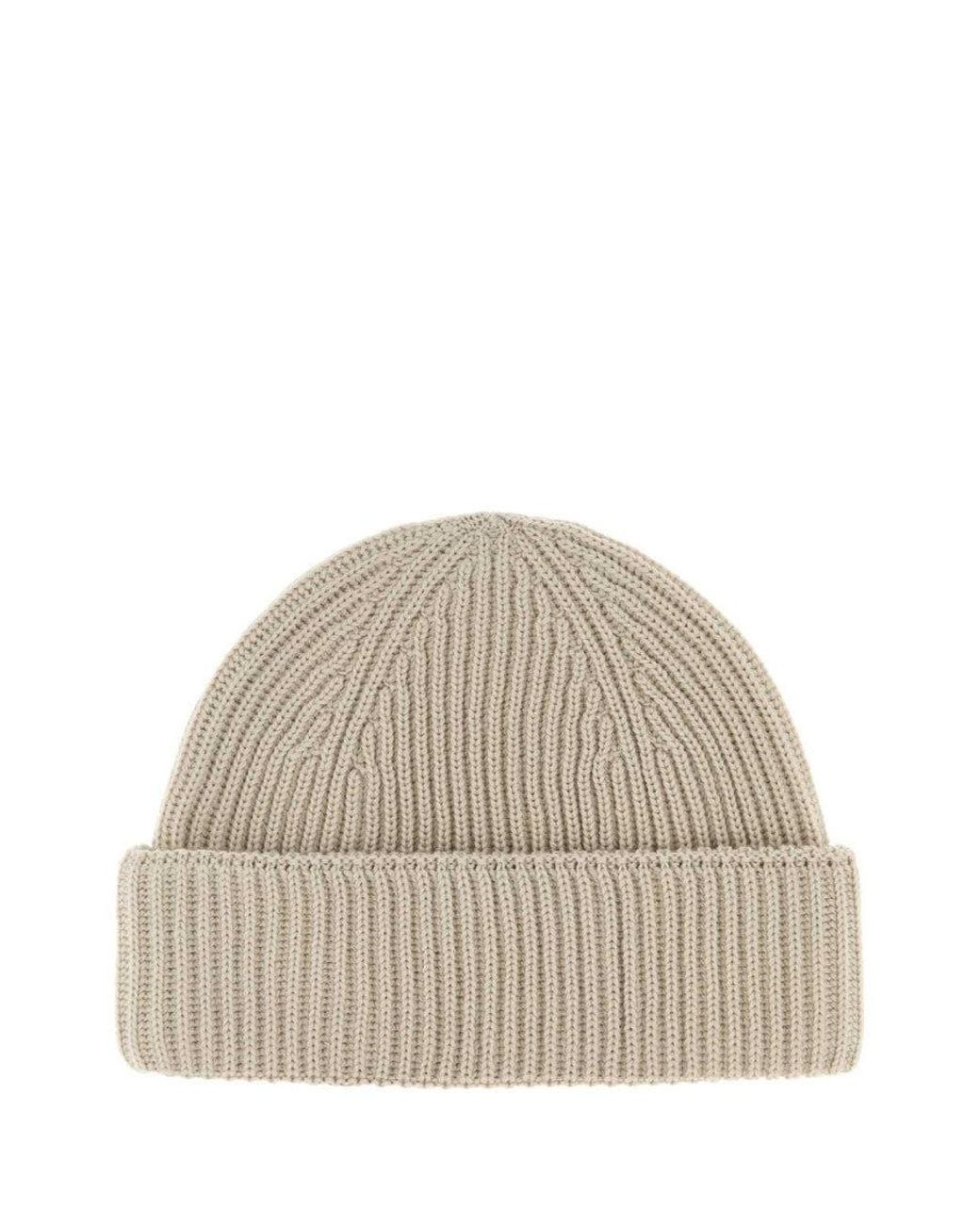 Maison Kitsuné Natural Logo Beanie Cap for men